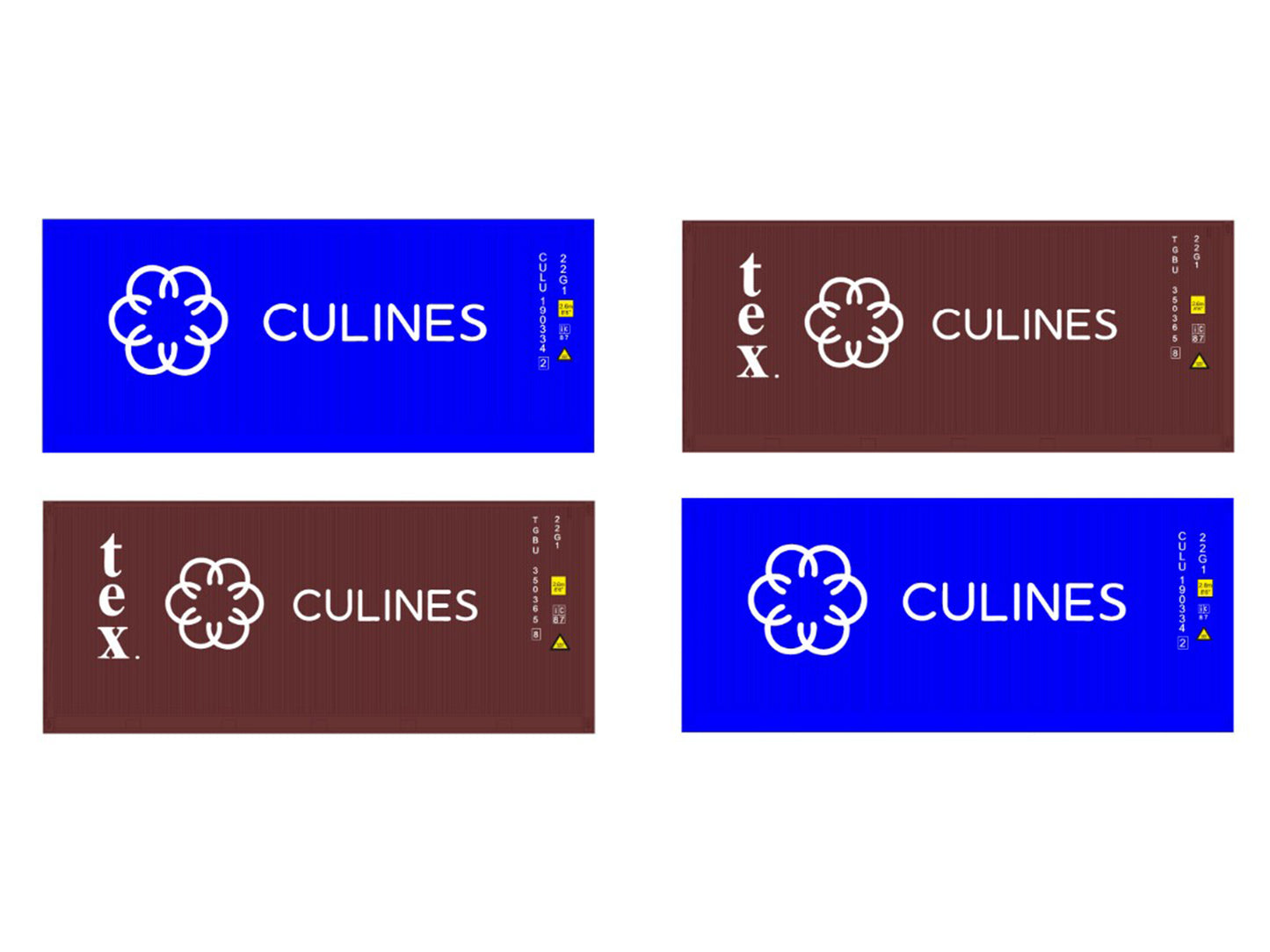 Dapol 20ft Container Set (4) Culines/TBGU N Gauge 2F-028-210