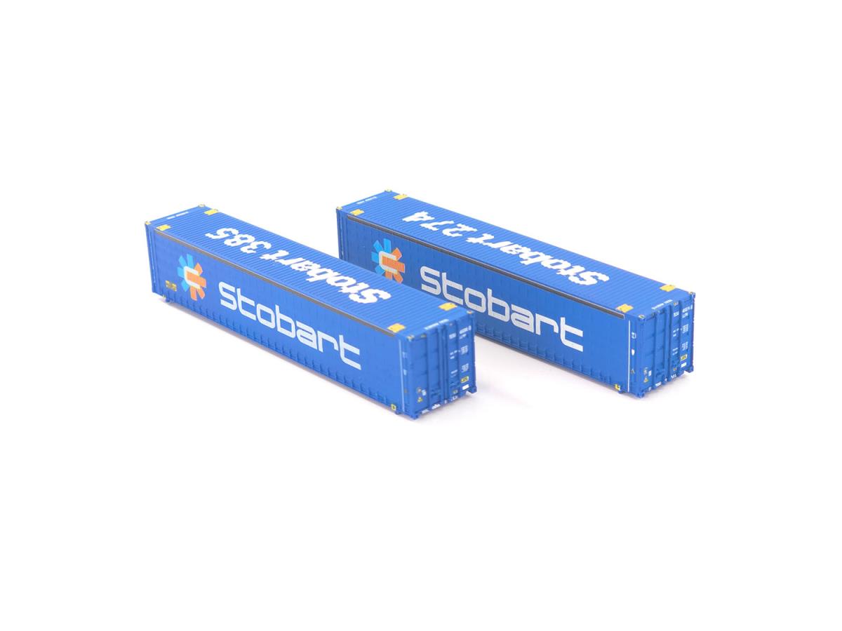 Dapol 45ft Curtainside Container Set (2pcs) Stobart/TESU DA2F-028-219 N Gauge