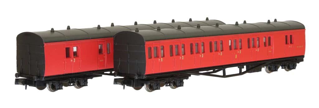 Dapol 2P-003-015 B Set Coach Pack BR Crimson 6461/6464 N Gauge