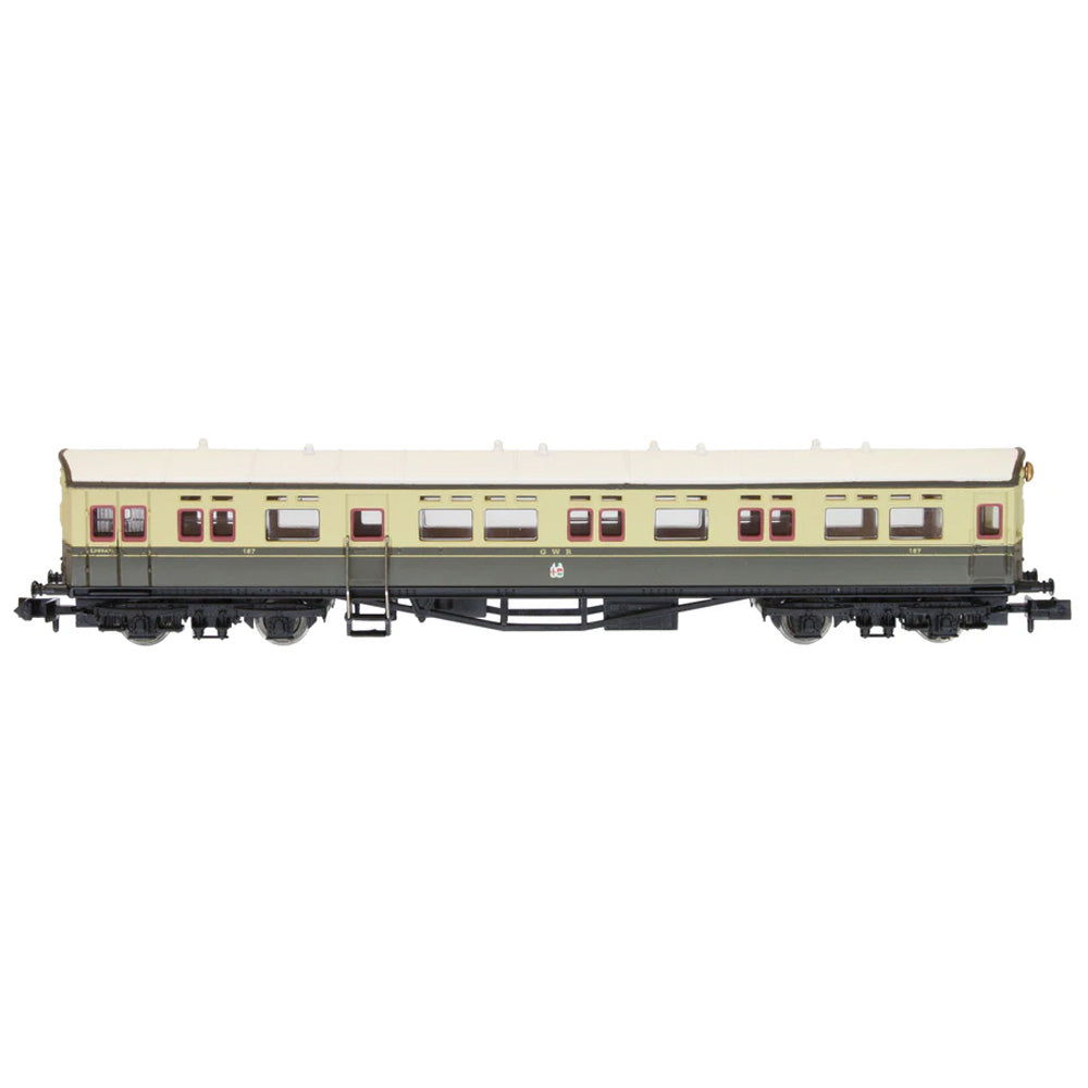 Dapol 2P-004-014 Autocoach GWR Twin Cities Chocolate/Cream 187 N Gauge