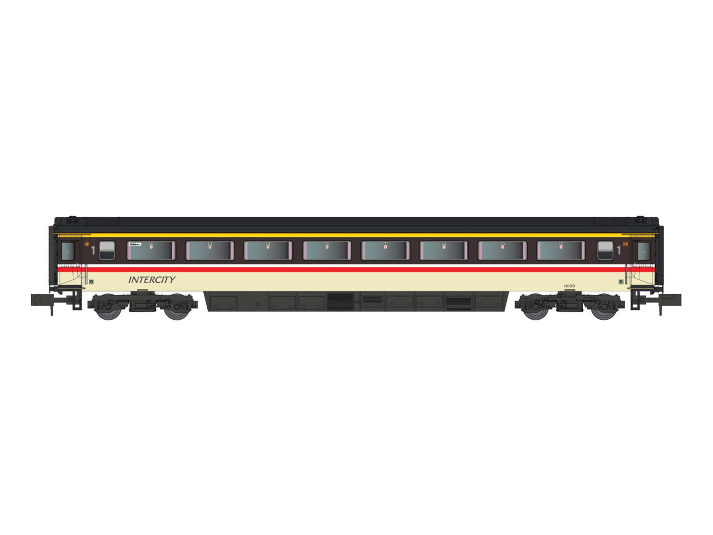 Dapol Mk3 1st Class Coach BR Intercity Swallow 11033 N Gauge DA2P-009-130