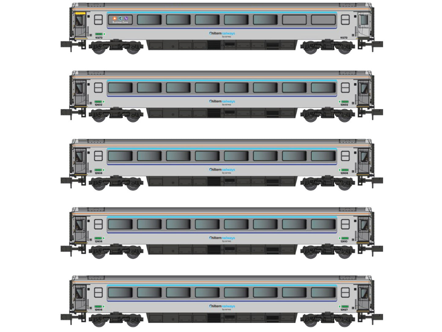 Dapol Mk3 Coach Set (5) Chiltern Railways N Gauge DA2P-009-500