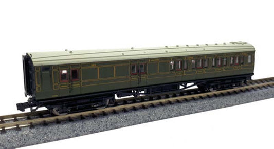 Dapol Maunsell SR Brake 3rd Class Coach Lined Green 3214 N Gauge DA2P-012-055