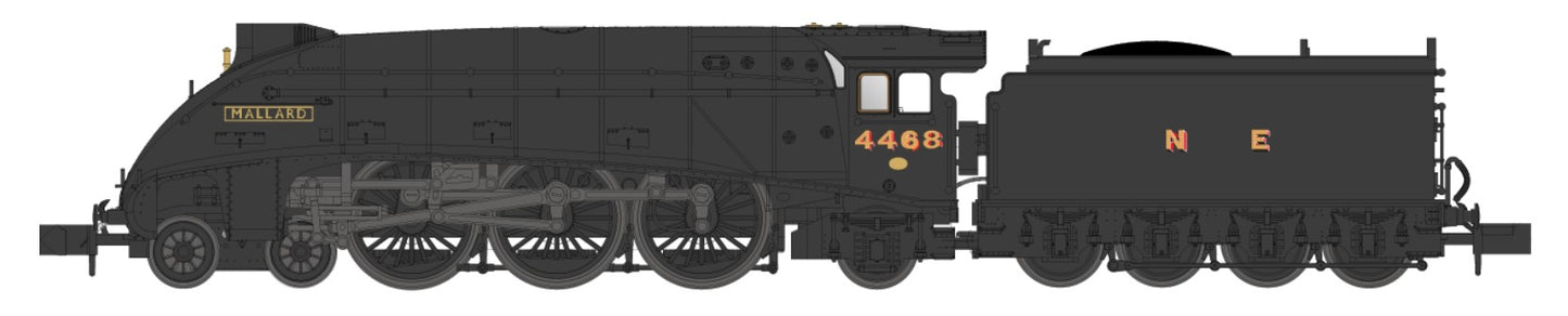 Dapol A4 4468 'Mallard' NE Wartime Black (DCC-Fitted) 2S-008-020D N Gauge