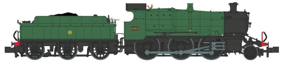 Dapol 43xx 2-6-0 Mogul 6385 GWR Shirtbutton Green (DCC-Sound) DA2S-043-002S N Gauge