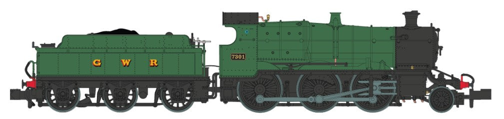 Dapol 43xx 2-6-0 Mogul 7301 GWR Green (DCC-Fitted) DA2S-043-003D N Gauge