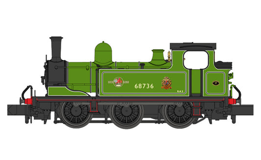 Dapol J72 Class 68736 BR Station Pilot Lined Late Apple Green DA2S-072-007 N