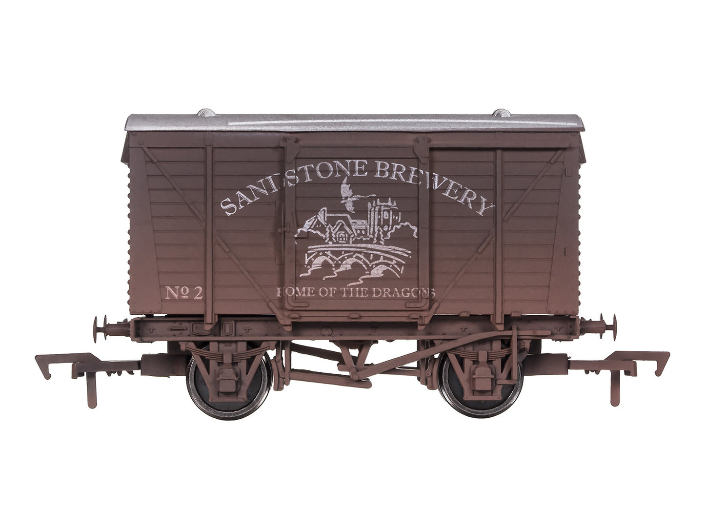 Dapol Ventilated Van Sandstone Brewery No.2 Weathered OO Gauge DA4F-011-113