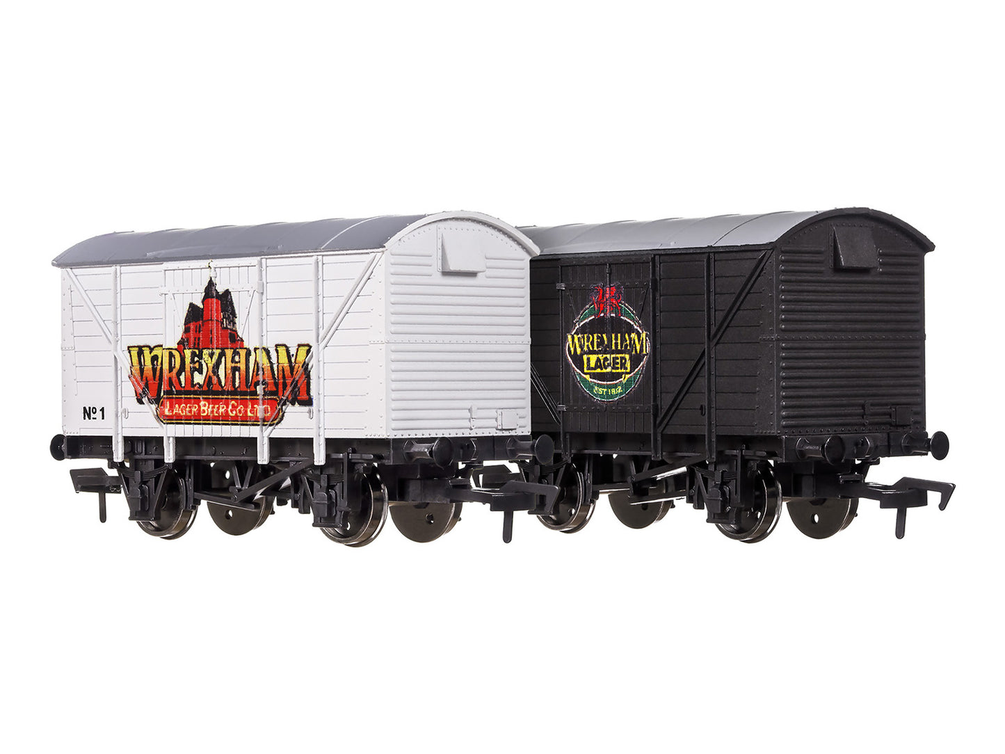 Dapol Ventilated Van Set (2) Wrexham Lager OO Gauge