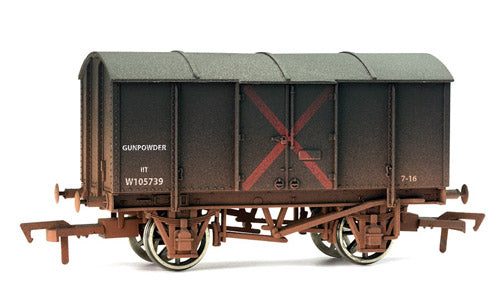 Dapol Gunpowder Van GWR W105720 Weathered DA4F-013-180 OO Gauge