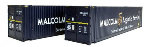 Dapol 45ft Hi-Cube Container Pack (2) Malcolm Logistics Weathered DA4F-028-004 OO Gauge