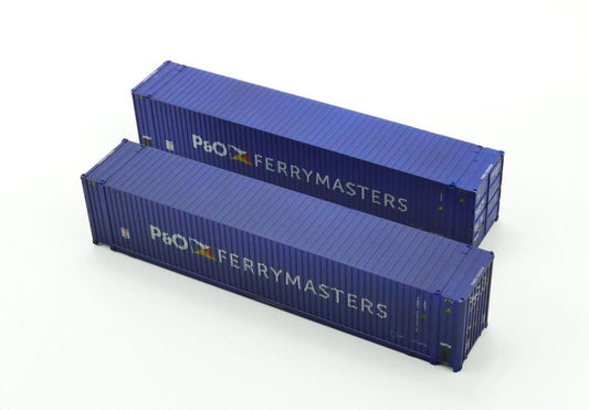 Dapol 45ft Hi-Cube Container Pack (2) P & O Ferries Weathered DA4F-028-016 OO Gauge