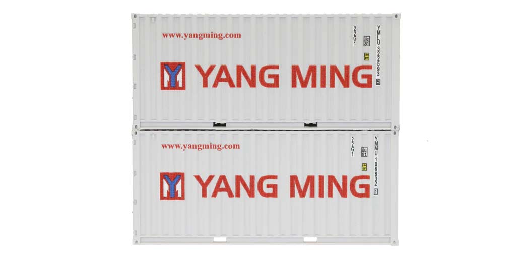 Dapol 20ft Container Set (2) Yang Ming 4F-028-059 OO Gauge