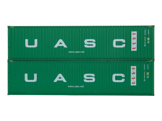 Dapol 40ft High Cube Container Set (2pcs) UASC Weathered DA4F-028-226 OO Gauge