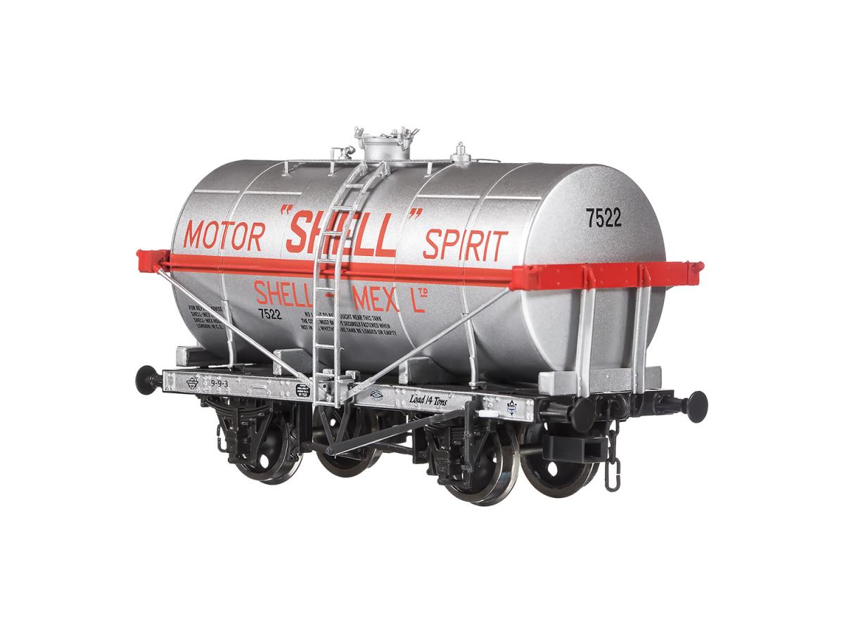 Dapol 14t Class A Tank Wagon Shell Motor Spirit Silver 7522 DA4F-058-004 OO Gauge