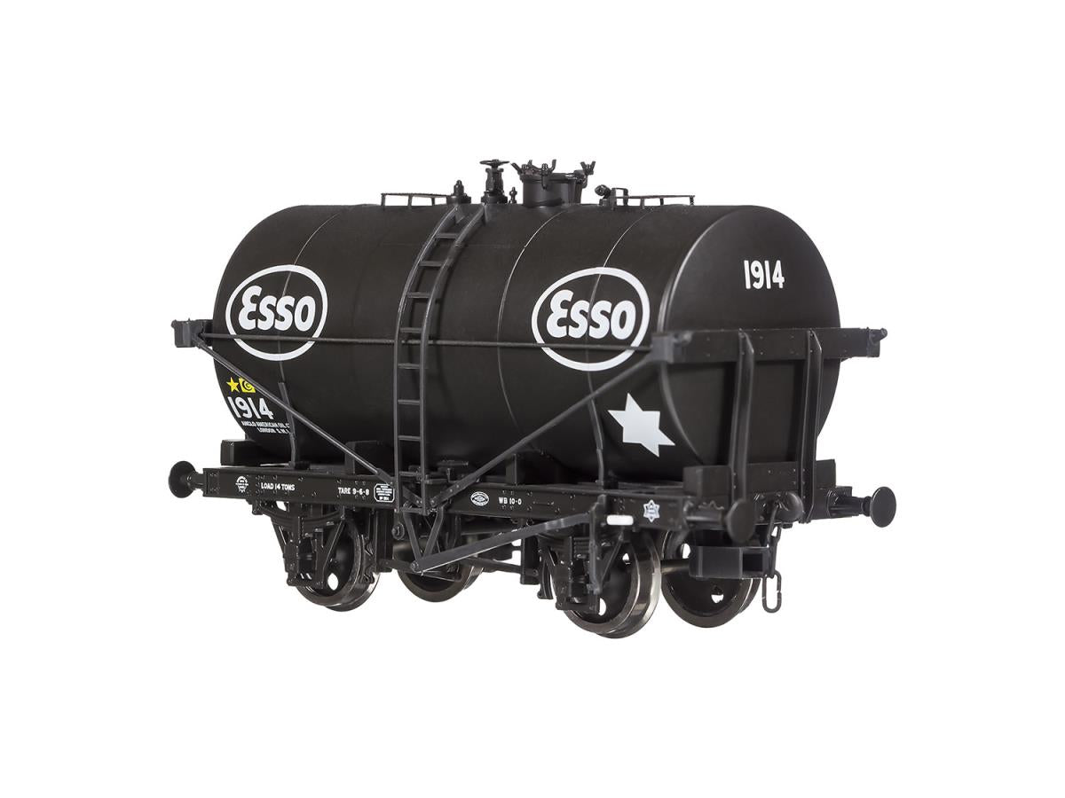 Dapol 14t Class B Tank Wagon Shell-Esso Black 1914 DA4F-059-004 OO Gauge