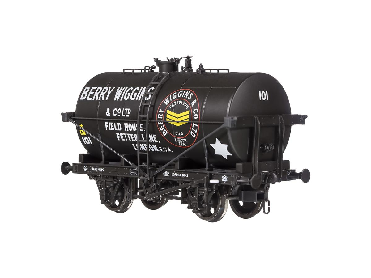 Dapol 14t Class B Tank Wagon Berry Wiggins Black 101 DA4F-059-005 OO Gauge