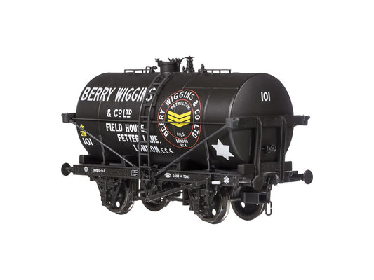 Dapol 14t Class B Tank Wagon Berry Wiggins Black 101 DA4F-059-005 OO Gauge