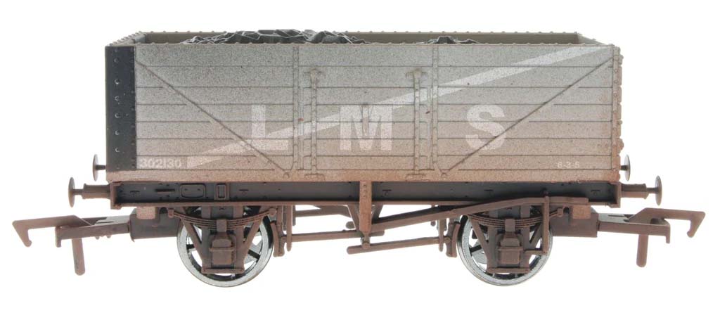 Dapol 7 Plank Wagon LMS 302099 Weathered DA4F-071-175 OO Gauge