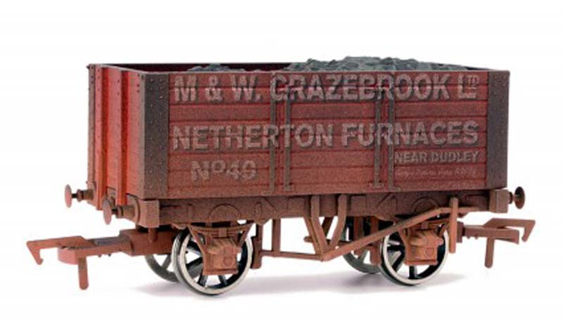 Dapol 7 Plank Wagon 9ft Wheelbase Grazebrook Weathered OO Gauge DA4F-072-002