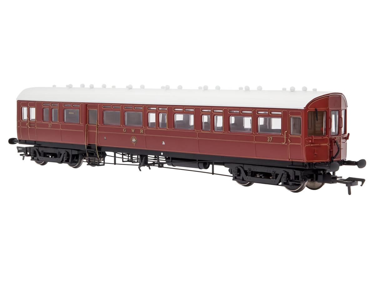Dapol GWR Autocoach 37 GWR Lined Crimson Lake DA4P-004-001 OO Gauge