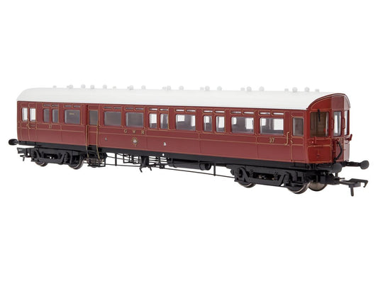 Dapol GWR Autocoach 37 GWR Lined Crimson Lake (DCC-Fitted) DA4P-004-001D OO Gauge