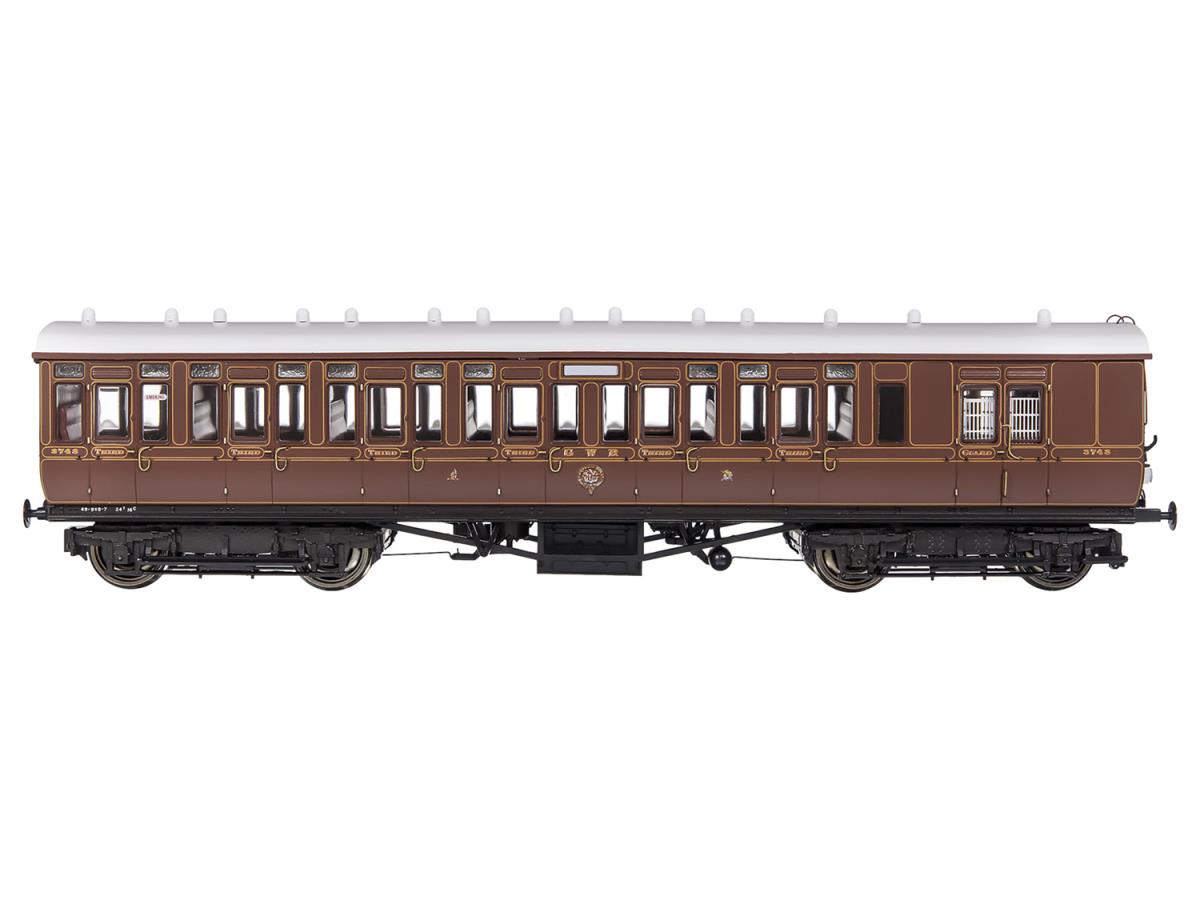 Dapol 4P-020-002 GWR Toplight Mainline City Lined Crimson 3rd Brake 3748 S1 OO