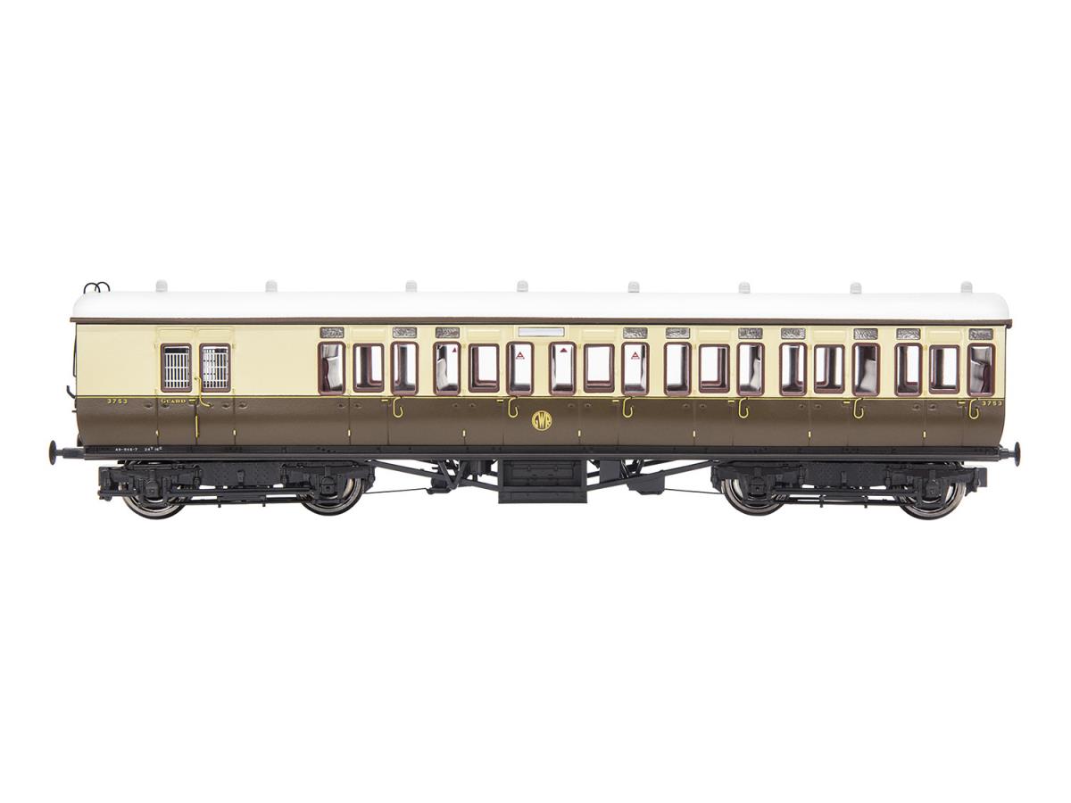 Dapol 4P-020-302 GWR Toplight Mainline City GWR Shirtbtn 3rd Brake 3754 S4 OO