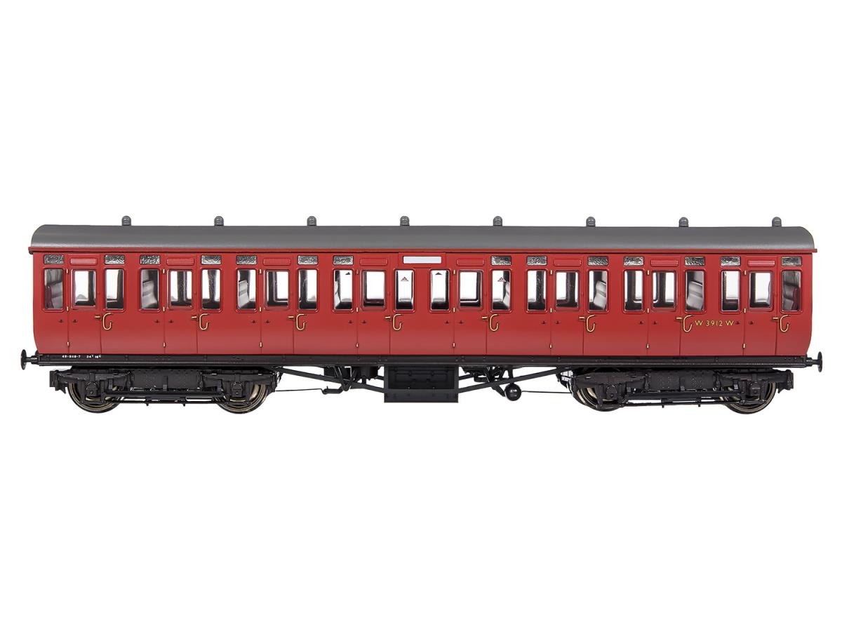 Dapol 4P-020-512 GWR Toplight Mainline City BR Maroon All 2nd 3912 S6 OO Gauge