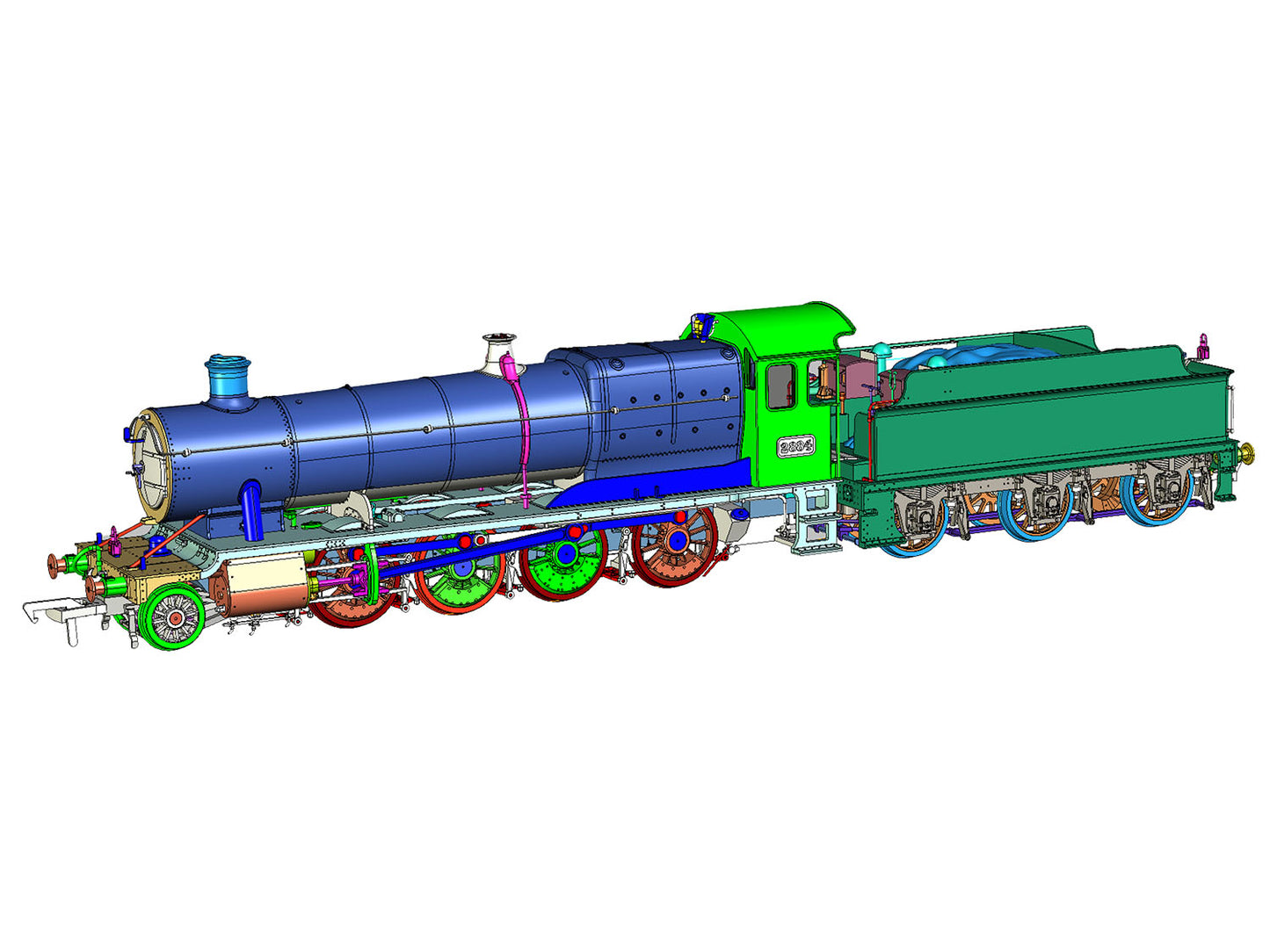 Dapol 28xx/2884 2884 GWR Shirtbutton Green (DCC-Fitted) OO Gauge 4S-009-004D