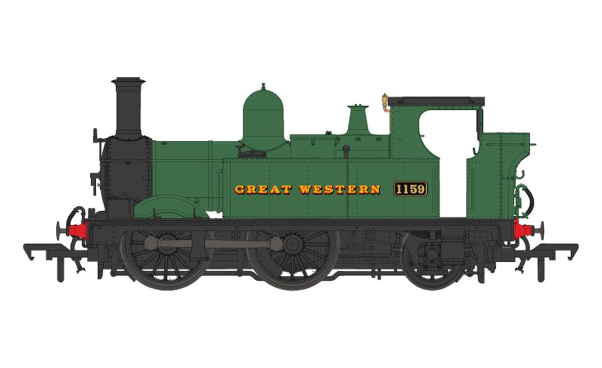Dapol 0-4-2 517 Class Great Western Green 1159 (DCC-Fitted) OO Gauge 4S-517-005D