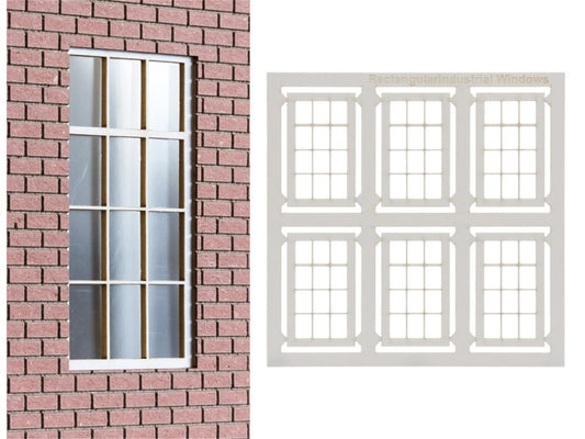 Dapol Kitmaster Rectangular Industrial Windows (6) DA7C-001-001 O Gauge