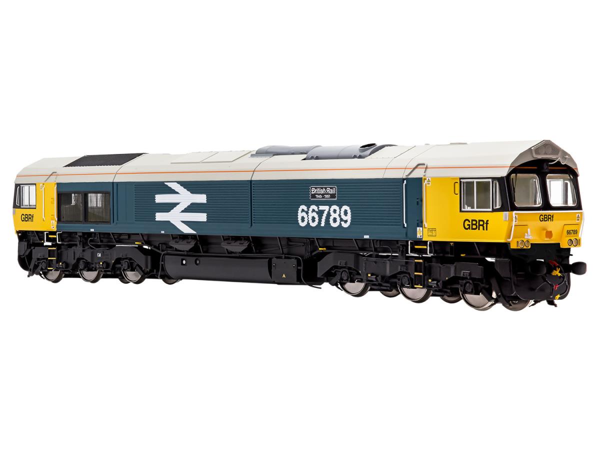Dapol 7D-066-005S Class 66 789 GBRf BR Large Logo Blue (DCC-Sound) O Gauge