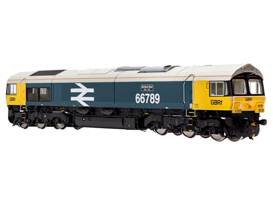 Dapol 7D-066-005S Class 66 789 GBRf BR Large Logo Blue (DCC-Sound) O Gauge