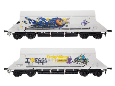 Dapol HIA Hopper Freightliner Heavy Haul White 369027 Graffiti DA7F-026-003G1