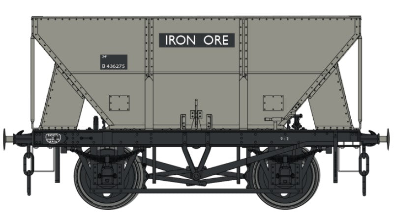Dapol 24t Steel Hopper BR Grey B436275 Rutland O Gauge 7F-033-002