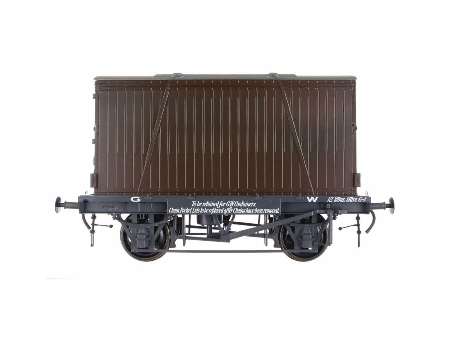 Dapol Conflat BR B735400 & Container British Railways BD76108 DA7F-037-008 O Gauge