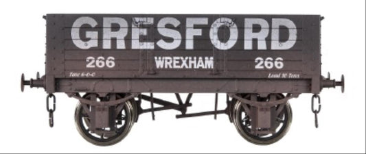 Dapol 5 Plank Wagon 9ft Wheelbase Gresford Wrexham 266 Weathered O Gauge DA7F-052-012W
