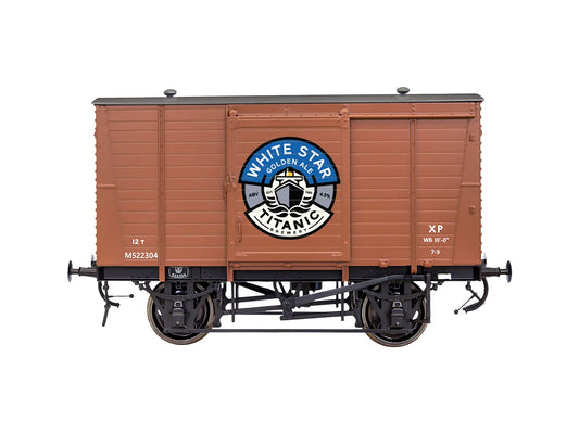 Dapol LMS Standard 12t Van Titanic Brewery White Star Golden Wtd DA7F-065-006W