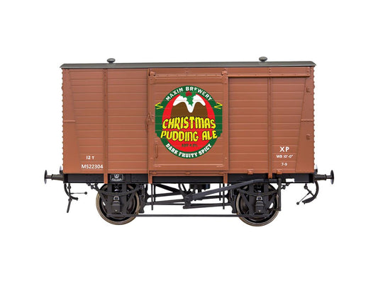Dapol LMS Standard 12t Van Christmas Pudding Ale Weathered DA7F-065-007W O Gauge