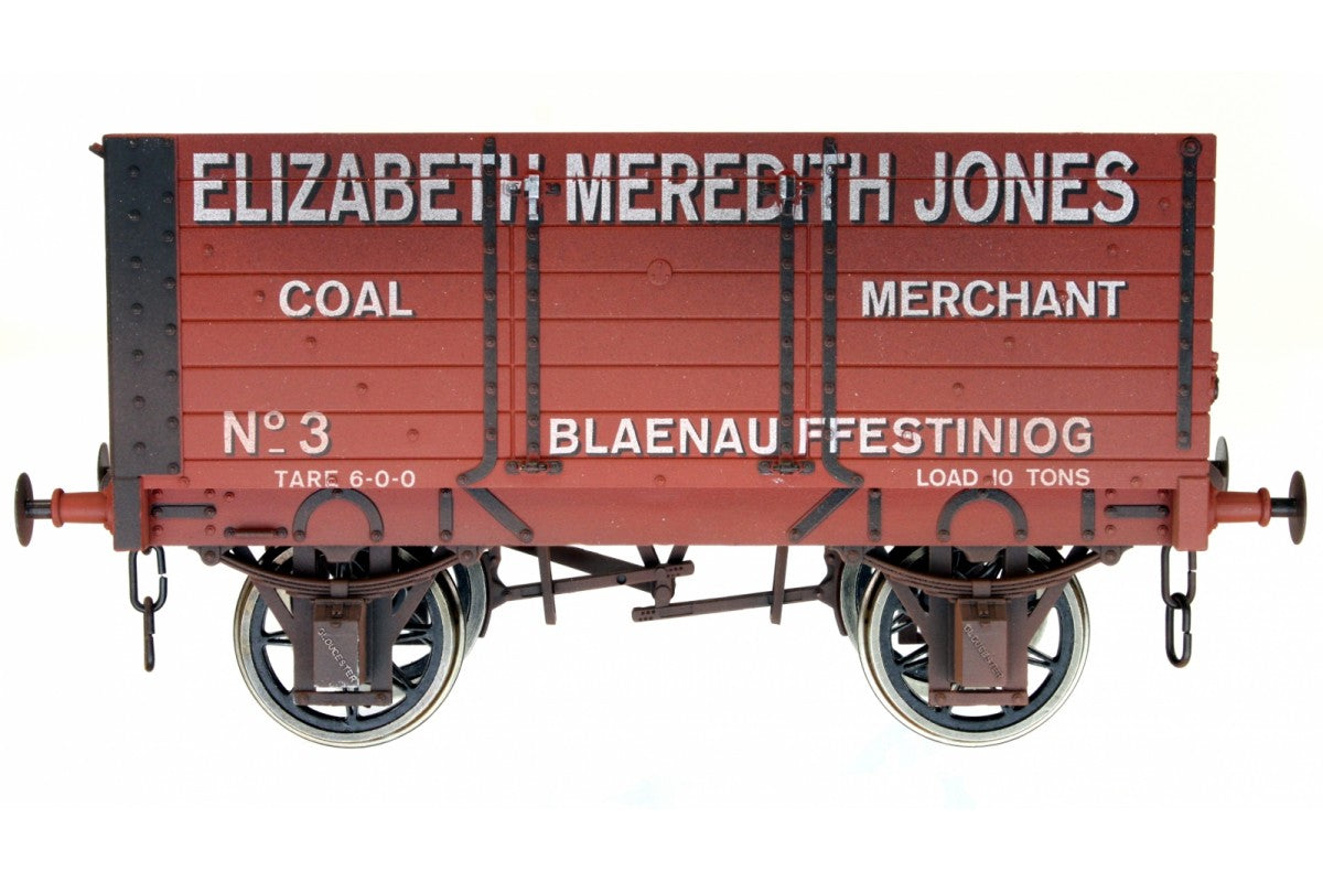 Dapol 7F-073-009W 7 Plank Wagon 9' Wheelbase Elizabeth Jones No.3 Weathered O