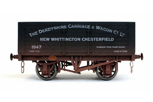 Dapol 8 Plank Wagon Derbyshire Carriage & Wagon Works 1947 Wthrd DA7F-080-022W O Gauge