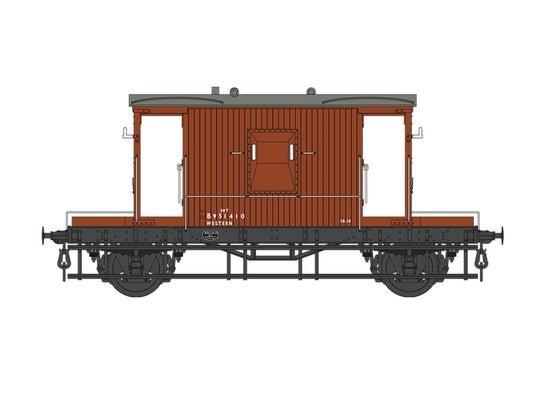 Dapol 20t Brake Van BR Bauxite B951410 DA7F-200-019 O Gauge