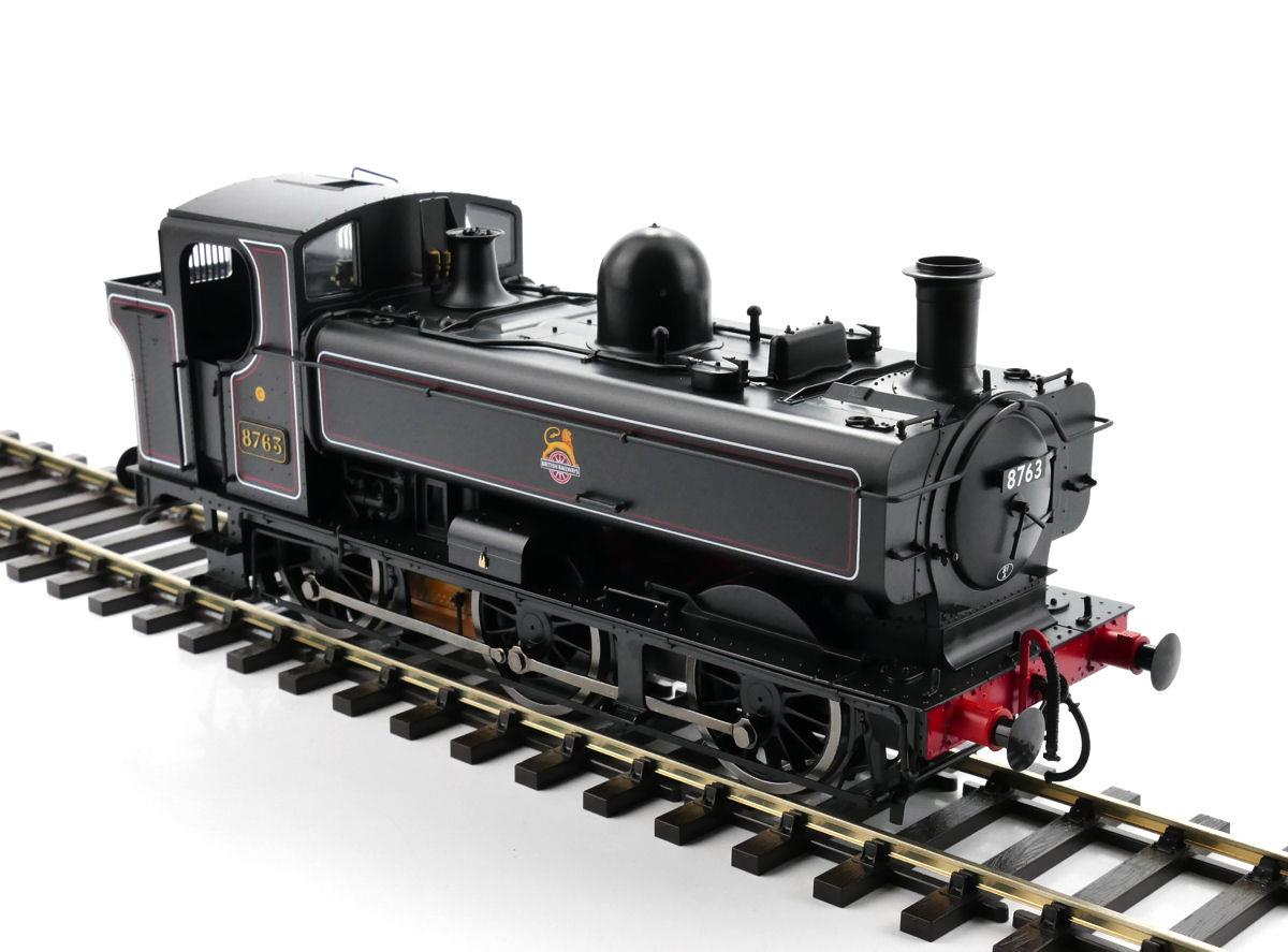 Dapol Class 57xx Pannier 8763 BR Lined Black Early Crest O Gauge DA7S-007-012