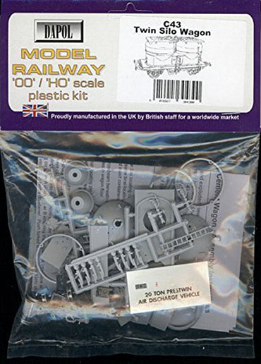 Dapol Kitmaster Twin Silo Wagon Kit OO Gauge DAC043