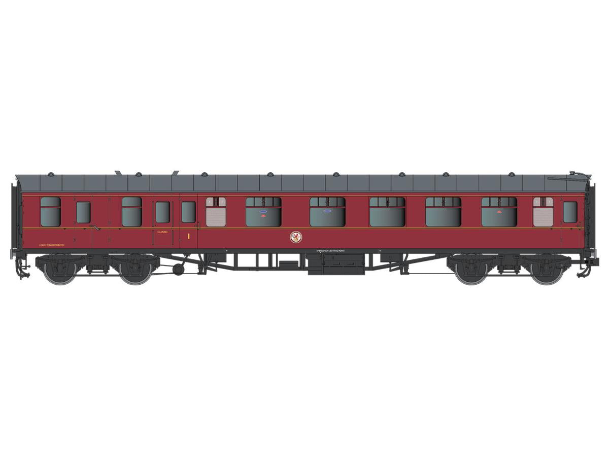 Lionheart BR Mk1 BCK Unnumbered BR Maroon DALHT7P-002-001U O Gauge