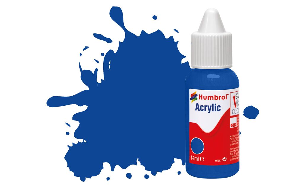 Humbrol No.14 French Blue - Gloss Acrylic Paint 14ml DB0014