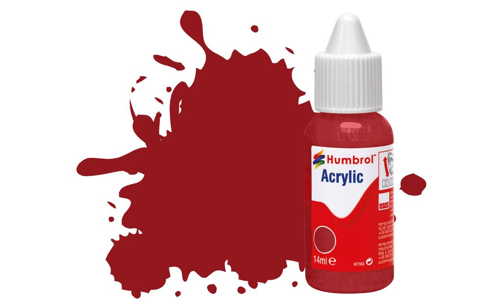 Humbrol No.20 Crimson - Gloss Acrylic Paint 14ml DB0020