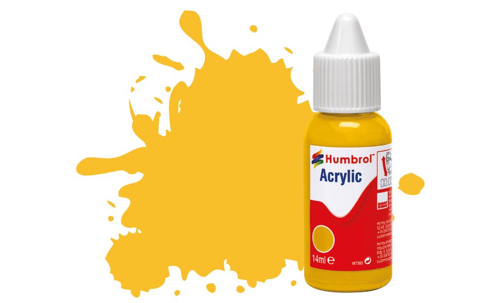 Humbrol No.24 Trainer Yellow - Matt Acrylic Paint 14ml DB0024