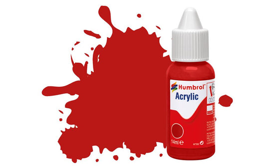 Humbrol No.60 Scarlet - Matt Acrylic Paint 14ml DB0060